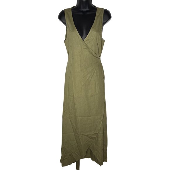 Andie Swim The Maxi Wrap Dress Women's Size Medium in Ivy Green New With Tags! - Picture 1 of 4